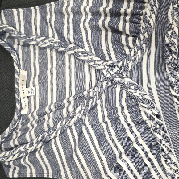 Max Studio Blue and White Striped Maxi Dress. Size XS - Picture 3 of 5